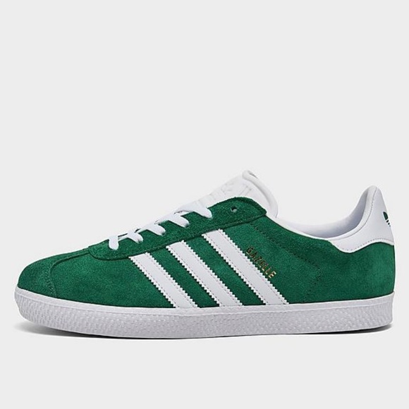 LAST CHANCE! NWT Adidas Originals Gazelle Dark Green/Cloud White - Picture 3 of 8